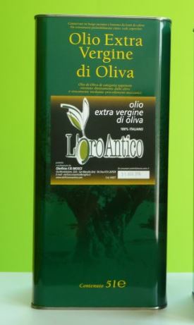Olio Extravergine di oliva Blend 5 l in lattina di acciaio L’oro Antico